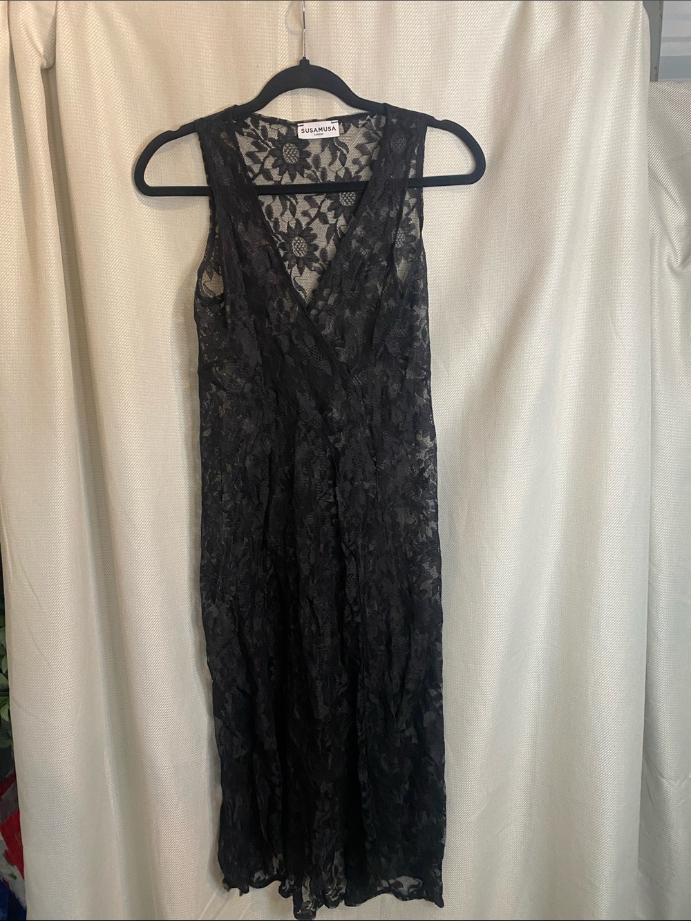 Susana Monaco Black Lace Midi Dress
